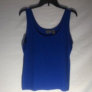 Chico's Vivid Blue Bra-Friendly Stretch Camisole Tank Top, Size 1 (Women’s M/L)
